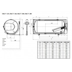 Бойлер Drazice OKCV 200 правое исполнение