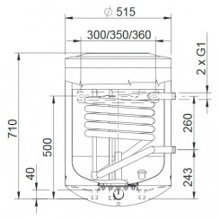 Бойлер косвенного нагрева Stout SWH-1210-000075 75 л