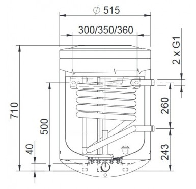 Бойлер косвенного нагрева Stout SWH-1210-000075 75 л