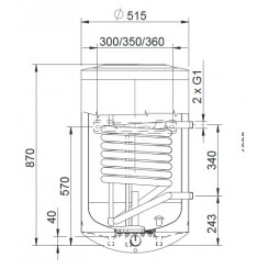 Бойлер косвенного нагрева Stout SWH-1210-000100 100 л