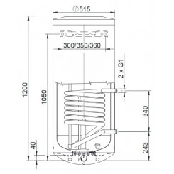 Бойлер косвенного нагрева Stout SWH-1210-000150 150 л