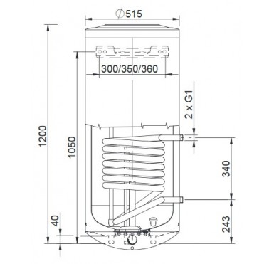 Бойлер косвенного нагрева Stout SWH-1210-000150 150 л