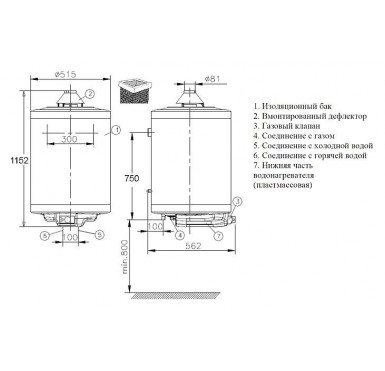 Газовый бойлер HAJDU GB 120.1 с дымоходом