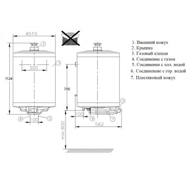 Газовый бойлер HAJDU GB 120.2 без дымохода