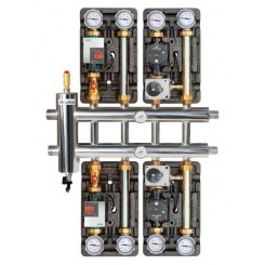 Коллектор распределительный Прокситерм с гидрострелкой, 120 кВт, 5 контуров GSK 40-5