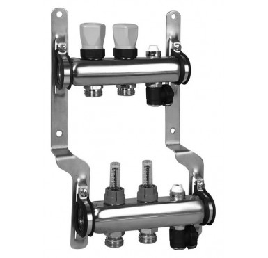 Коллектор распределительный Meibes 1 на 2 контура, с расходомерами RW 1794142"
