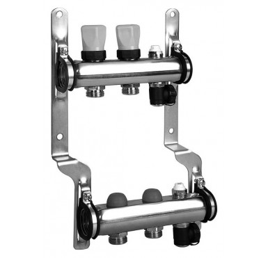 Коллектор распределительный Meibes 1 на 2 контура, с термовставками RW 1794122 "