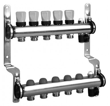 Коллектор распределительный Meibes 1 на 5 контуров, с термовставками RW 1794125"