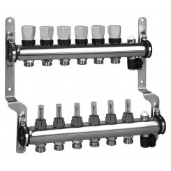 Коллектор распределительный Meibes 1 на 6 контуров, с расходомерами RW 1794146"