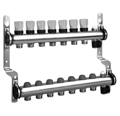 Коллектор распределительный Meibes 1 на 7 контуров, с термовставками RW 1794127"