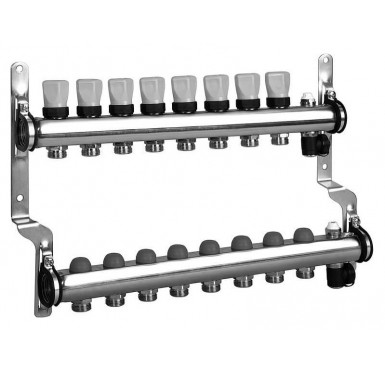 Коллектор распределительный Meibes 1 на 8 контуров, с термовставками RW 1794128"