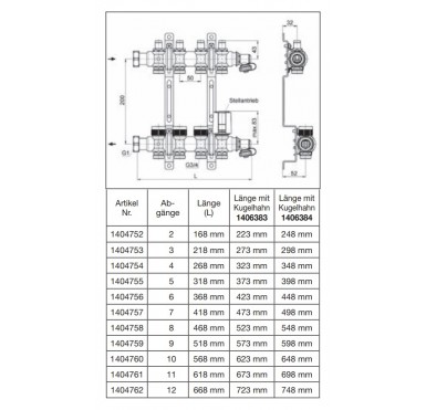 Коллектор распределительный Oventrop Multidis SFQ 1 на 10 контуров 1404760"