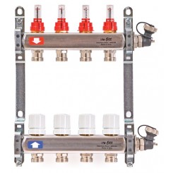 Коллектор распределительный Uni-Fitt 1 11 выходов, с расходомерами и термостатическими вентилями 450I4311"