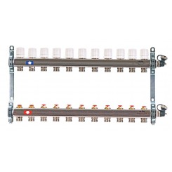Коллектор распределительный Uni-Fitt 1 11 выходов, с регулировочными и термостатическими вентилями 451I4311"