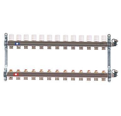 Коллектор распределительный Uni-Fitt 1 13 выходов, с регулировочными и термостатическими вентилями 451I4313"