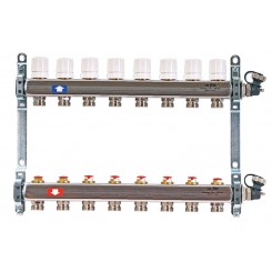 Коллектор распределительный Uni-Fitt 1 8 выходов, с регулировочными и термостатическими вентилями 451I4308"