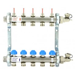 Коллектор распределительный Uni-Fitt Н 1 5 выходов, с расходомерами и термостатическими вентилями 455W4305"
