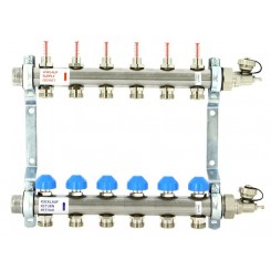 Коллектор распределительный Uni-Fitt Н 1 6 выходов, с расходомерами и термостатическими вентилями 455W4306"