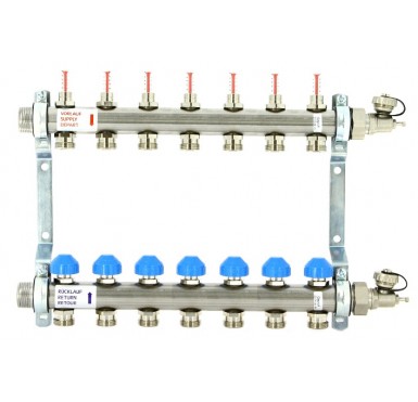 Коллектор распределительный Uni-Fitt Н 1 7 выходов, с расходомерами и термостатическими вентилями 455W4307"