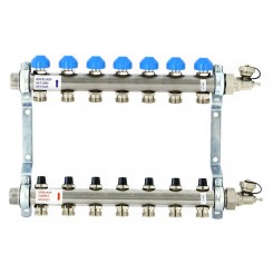 Коллектор распределительный Uni-Fitt Н 1 7 выходов с регулировочными и термостатическими вентилями 456W4307"