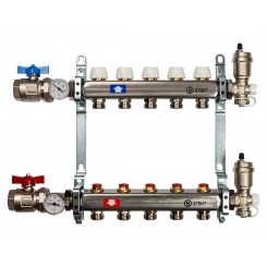 Коллектор STOUT из нержавеющей стали без расходомеров в сборе 5 выходов SMS 0912 000005