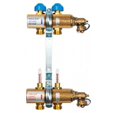 Коллектор Watts HKV/T-2 на 2 контура, с расходомерами 10004194