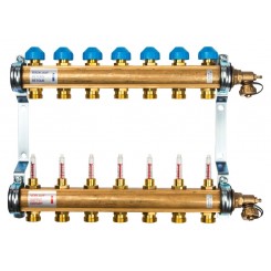 Коллектор Watts HKV/T-7 на 7 контуров, с расходомерами 10004201