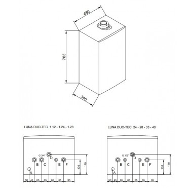 Газовый конденсационный настенный котел Baxi Luna Duo-tec+ 1.28