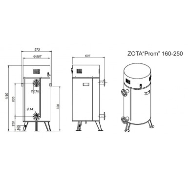 Котел электрический Zota Prom 250