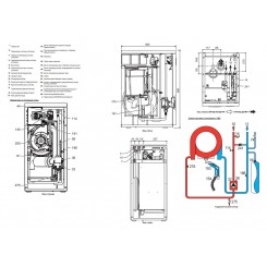 Котел газовый двухконтурный напольный Lamborghini iXINOX B 32 K50