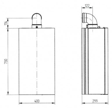 Котел газовый двухконтурный настенный Baxi Eco-4s 18 F