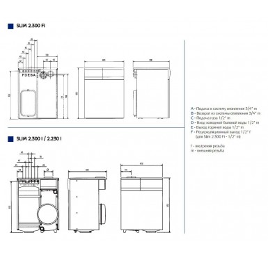 Напольный газовый атмосферный двухконтурный котел Baxi SLIM 2.230 i