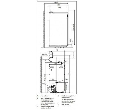 Напольный газовый конденсационный котел Vaillant ecoVIT pro VKK 186/5