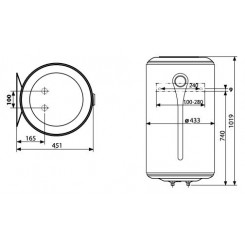 Накопительный водонагреватель Atlantic OPro Plus 100 220v