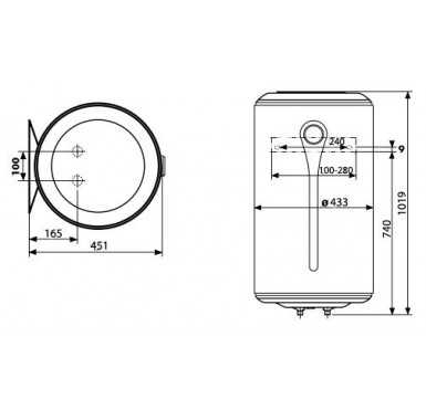 Накопительный водонагреватель Atlantic OPro Plus 100 220v