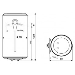 Накопительный водонагреватель Atlantic Opro Turbo 100 220v