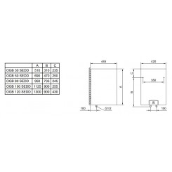 Напорный электрический водонагреватель Gorenje OGB 50 SEDD B6 220v